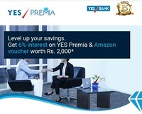 Yes Bank: Get Amazon Voucher Worth 2000 With Yes Premia Savings Account