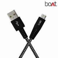 boAt Rugged v3 Extra Tough Unbreakable Braided Micro USB Cable 1.5 Meter (Black) 
