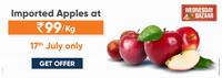 Big bazaar Imported Apple @ 99 Per KG (17 July only) 