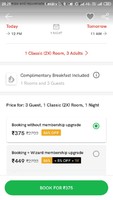 Oyo Rooms : Flash Sale Working After sale Over| 3 Person Room @ 375 ( Valid On Selected Hotel)