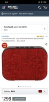 Bluetooth speaker at 299