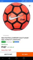 Nike FOOTBALLX MENOR Futsal Football - Size: 4