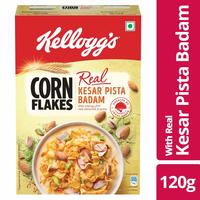 Kellogg's Cornflakes Real Kesar Pista Badaam Pouch, 120 g [Pantry]