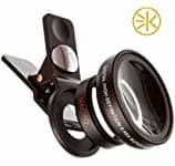 VOLTAC Universal Clip Type 3 in 1 Fish Eye, Wide Angle & Macro Lens for All Android/Smartphones Pattern