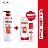 L'Oreal Paris Total Repair 5 Advanced Repairing Shampoo (640 Ml), Total Repair 5 Conditioner (175 Ml) and Hair Expertise 5 Serum (40Ml) - Combo Pack