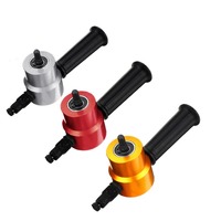 Drillpro Red/Gold/Grey Double Head Sheet Metal Nibbler Cutter Drill Attachment Metal Sheet Cutter Red