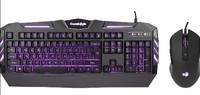 Cosmic Byte Dark Matter Gaming Keyboard and Mouse Combo, 3 Color LED Backlight, Upto 2400 DPI 5 Button LED Mouse (Black)