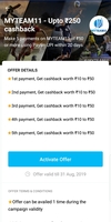Make 5 payments on MYTEAM11 of 50 or more using paytm upi (get up to 250 cash back)-all users