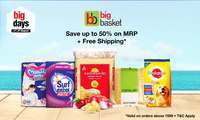 Paytm mall Big Basket Store - Up to 50% off + free shipping on order above ₹599