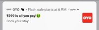 oyo flash sale @6pm room @299
