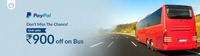 Goibibo :- Flat 50₹ Instant Discount on Min Bus Ticket Booking of 1000₹ + Flat 800₹ Cashback for New PayPal Users