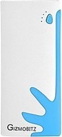 Gizmobitz (callmate) 10000 mAh Powerbank with lamp light G33 (White Blue)