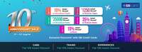 Goibibo 10 anniversary sale offer on flights trains and bus