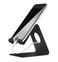 ELV Mobile Phone Aluminium Stand/Holder for Smartphones and Tablet - Black