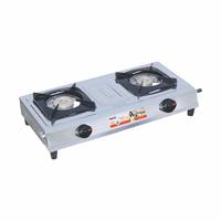 Inalsa Excel Stainless Steel 2 Burner Gas Stove (Silver/Black)