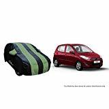Autofurnish Green Stripe Car Body Cover for Hyundai i10 - Arc Blue @ 200