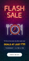 Dineout flash sale 12-2PM Deals at Rs 11