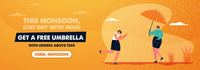Free Umbrella on Mojo Pizza order above Rs. 300