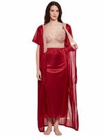  Clovia Women's Satin Nighty with Robe  at Rs.299