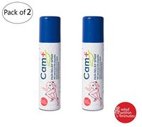 Mangalam Cam+ Pain Relief Spray - Camphor Based Ayurvedic Preparation (35g x 2 Cans)