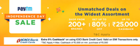 Paytm Independence Day Sale 9-15 August :- Get Upto 80% off + Upto 25000₹ Cashback + 5% off via ICICI Bank Card