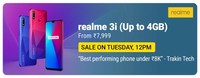 Realme 3i from ₹7999 - Sale Live at 12Pm