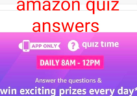 Amazon Quiz Answers for 12 August 2019 | Win Rs 25000 Amazon Pay Balance