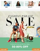 Myntra Fashion Parade Sale 14th -15th Aug. - Up to 80% discount On Fashion