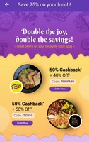PhonePe offer - Faasos, Dominos, eatfit, Oven story  - Double discount offer