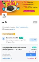 Magicpin: Eat.Fit Voucher Of 99 Free (Free Meal Worth Upto 220) ( It's Also Working On Second time)