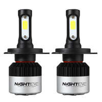 NightEye S2 COB LED Car Headlights 9005 9006 H4 H7 H11 H1 Bulbs Fog Lamps 72W 9000LM 6500K 2PCS H11
