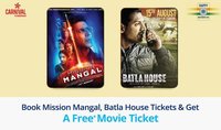 Carnival cinemas - Book tickets for Mission Mangal and Batla House and get one free ticket