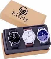 Pack of 3 : Yazole Stylish 09-21-22 Analog Watch - For Men at Rs.331
