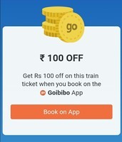 Get Flat Rs 100 OFF On New Sign-up On App ( Train Ticket & More) (No Min Ticket Need)