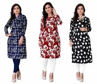  women Semi Stitched kurti Pack of 3 @399