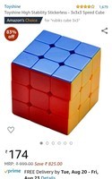 Bestselling Toyshine High Stability Stickerless - 3x3x3 Speed Cube at only 174