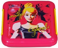 Disney Cinderella Plastic Lunch Box, 330ml, Pink/Yellow at Rs.86