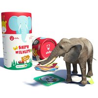 Shifu Jeep Safari Animals AR Educational 4D Game for Toddlers 20 Cards, Toy Gift for Kids, Age 2+ (Green) 