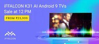 Iffalcon K31 AI 4K Smart TV sale today at 12PM, (from ₹25,999)
