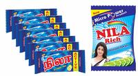 NILA Detergent Powder 1kg +  Detergent Soap/Bar 180g (Set of 7)  Rs. 110 
