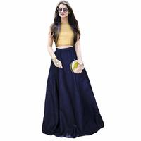 Women's Banglori Satin Silk Lehenga Choli (Navy Blue, Free Size) @₹99+₹75 DeliveryCharge