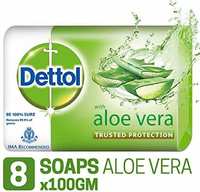 Dettol Soap - 100 g (Pack of 8, Aloe Vera) @195 

Apply 15% Coupon