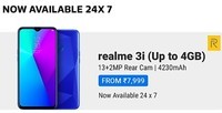 Realme 3i No more Flash Sale Now live 24 * 7