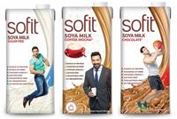 ​​Sofit SOYA Milk - Sugar Free 1 LTR, SOYA Milk - Coffee Mocha Tetra 1 LTR and SOYA Milk - Chocolate 1 LTR), 3 x 1 L @ ₹357