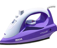 ​​Inalsa Hercules 1400-Watt Steam Iron with 2 Year Warranty (White/Purple) 