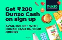 Get Rs. 200 Dunzo Cash