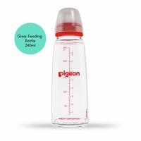 Pigeon Glass Feeding 240ml Bottle with Add Nipple at Rs.175