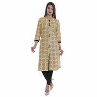 PURE COMFORT Women's Cotton Party And Office Wear Straight Kurti 