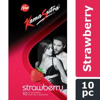 KamaSutra Condoms for Men with Dotted Texture - 10 Condoms (Strawberry rs 80