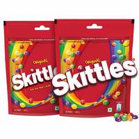Skittles Bite-Size Fruit Candies Pouch, Original Pouch, 281 g with Skittles Standup Pouch, Pack of 2 @ 179